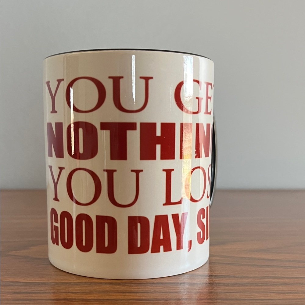 Cream Ceramic Mug with saying from Willy Wonka and the Chocolate Factory